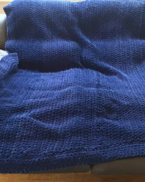 The Deep Ocean Classic Ribbed Texture Blanket