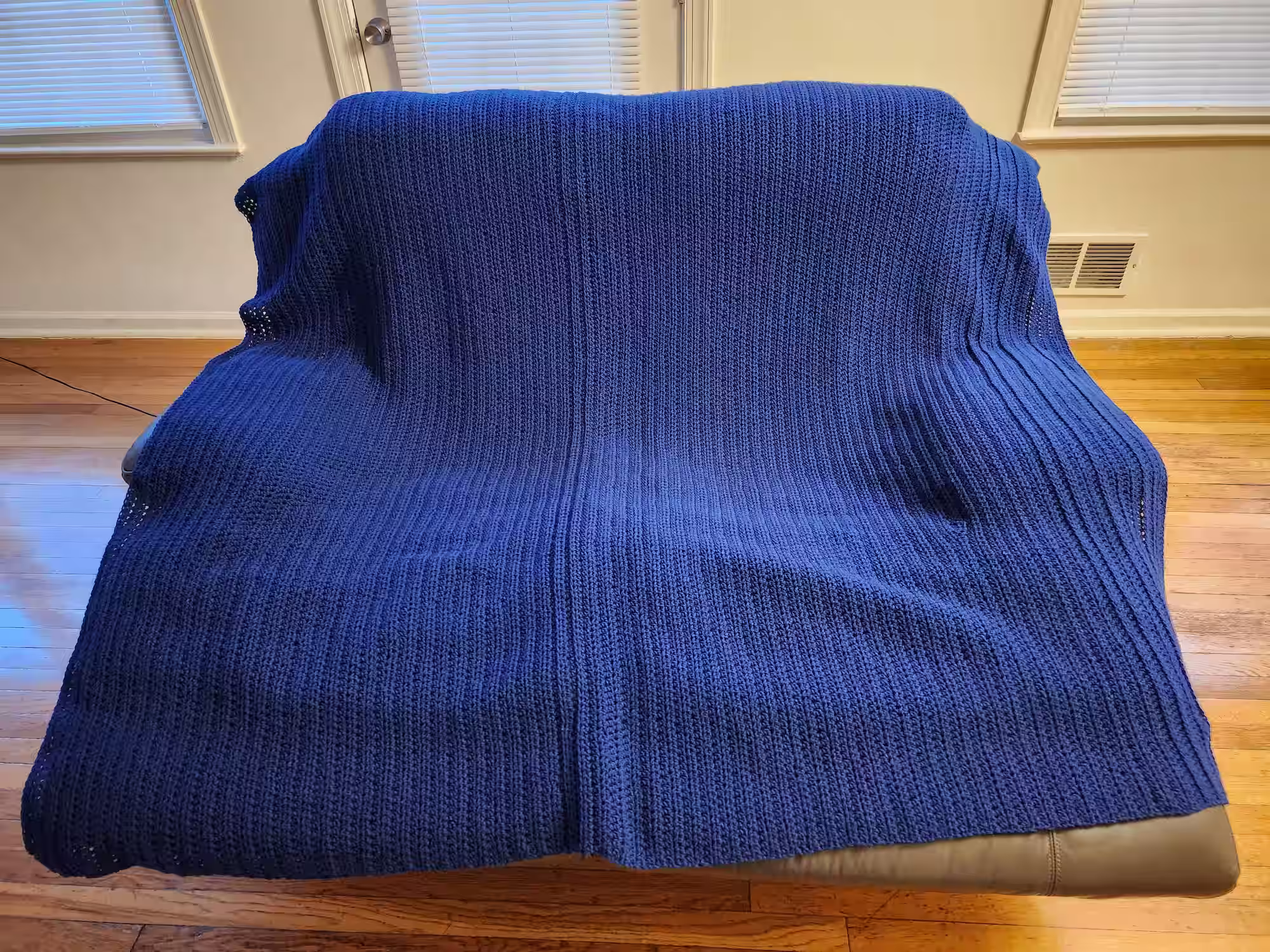 The Deep Ocean Classic Ribbed Texture Blanket