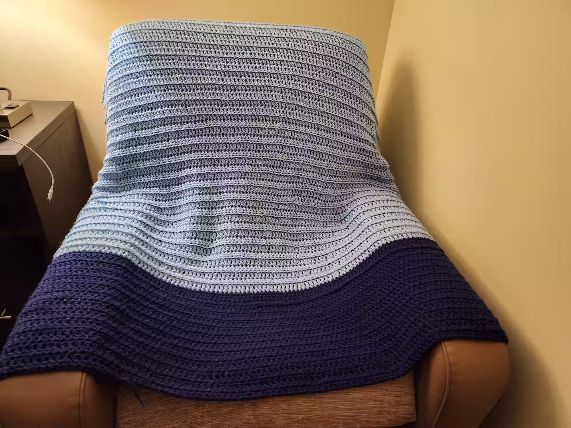 The Rustic Earth-Tone Strip Throw
